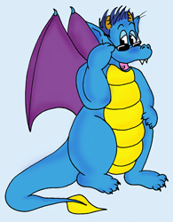 Différentes races de dragons. Bleu