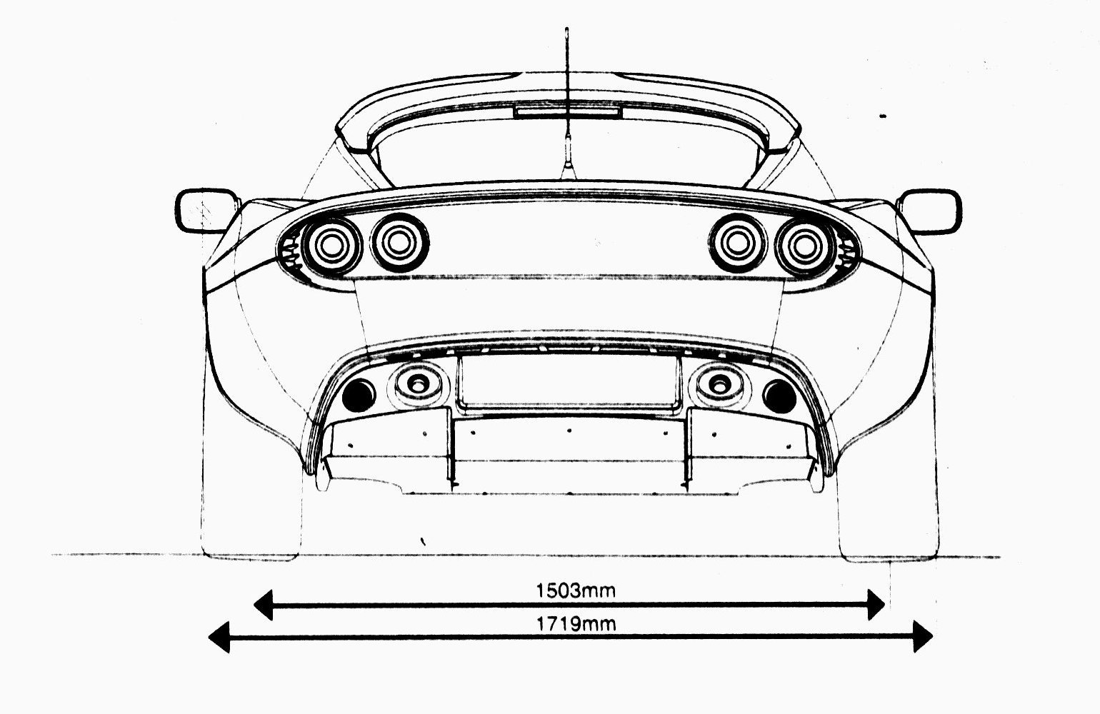 Larghezza Lotus Elise Outline_back