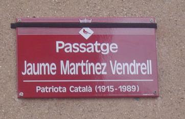 Cataluña: único territorio del mundo con una calle dedicada a un terrorista Jaume_martinez_vendrell_calle1
