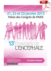 13ème Congrès de l’Encéphale 21, 22 et 23 janvier 2015 à Paris  Encephale-2015-programme_articleimage