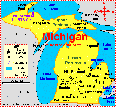 Tout à propos du Michigan! Map