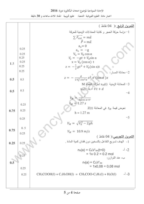 موضوع العلوم الفيزيائية بكالوريا 2016 شعبة علوم تجريبية موضوع الدورة الثانية 8867469_orig