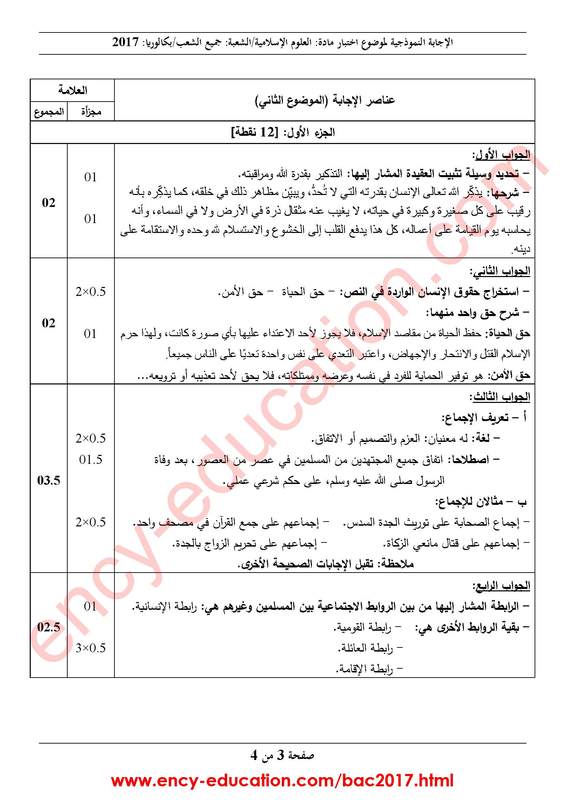 موضوع العلوم الإسلامية بكالوريا 2017 جميع الشعب Bac2017-all-corrections-page-085_orig