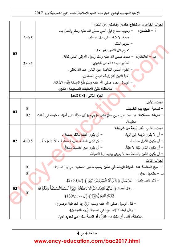 موضوع العلوم الإسلامية بكالوريا 2017 جميع الشعب Bac2017-all-corrections-page-086_orig