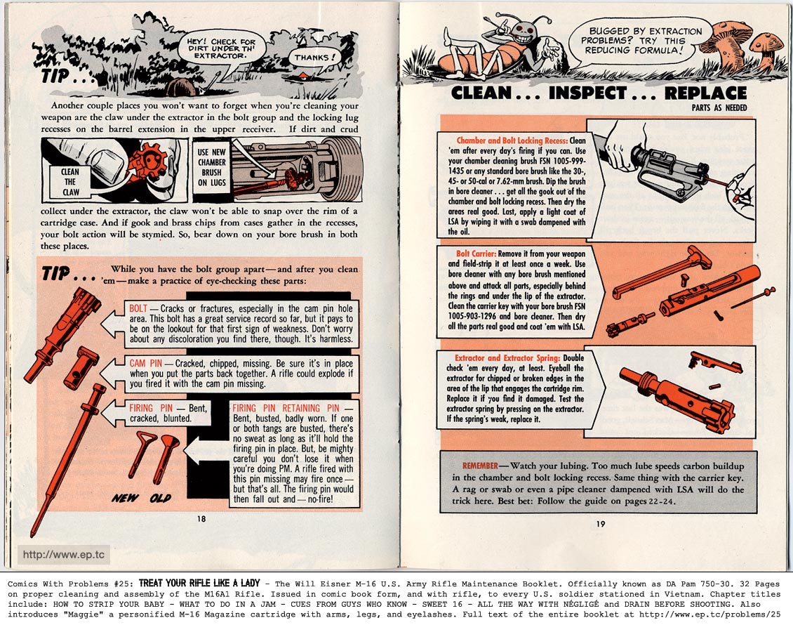 The Will Eisner M-16 U.S. Army Rifle Maintenance [m16a1] BIG photo 10