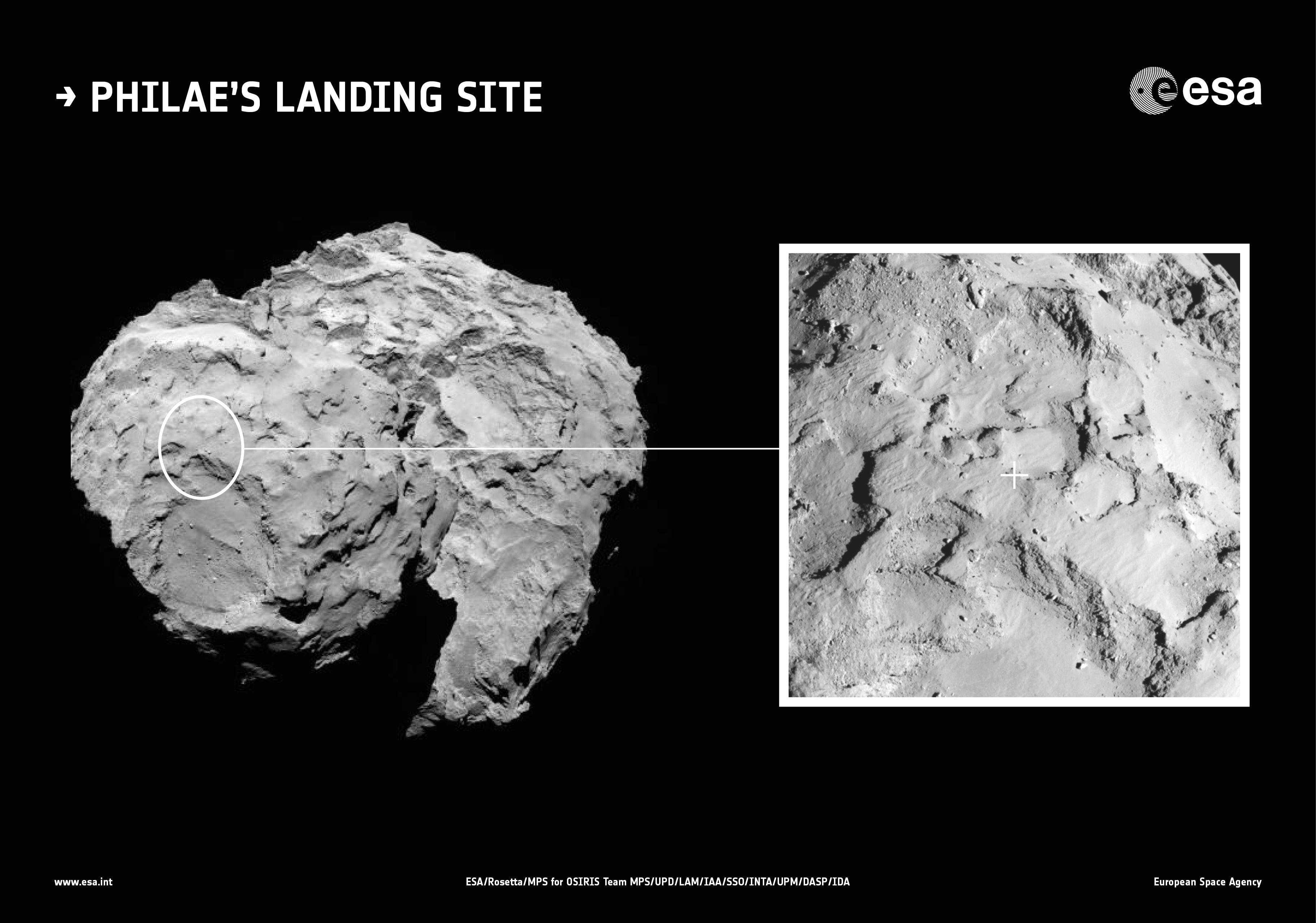 ROSETTA / PHILAE - La mission spatiale de l'ESA Philae_s_primary_landing_site_in_context