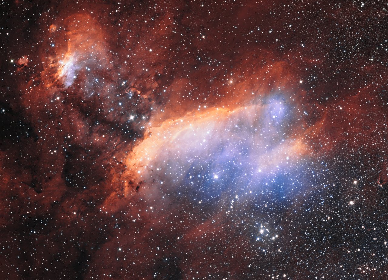 ASTRONOMIE - Jeunes étoiles en gestation dans la nébuleuse de la Crevette Eso1340a