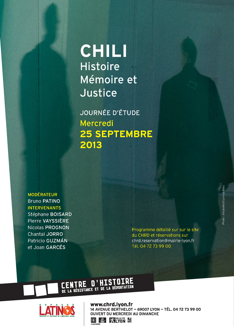Chili, histoire, mémoire et justice : journée d'étude le 25 septembre au CHRD CHRD-Inscriptions800
