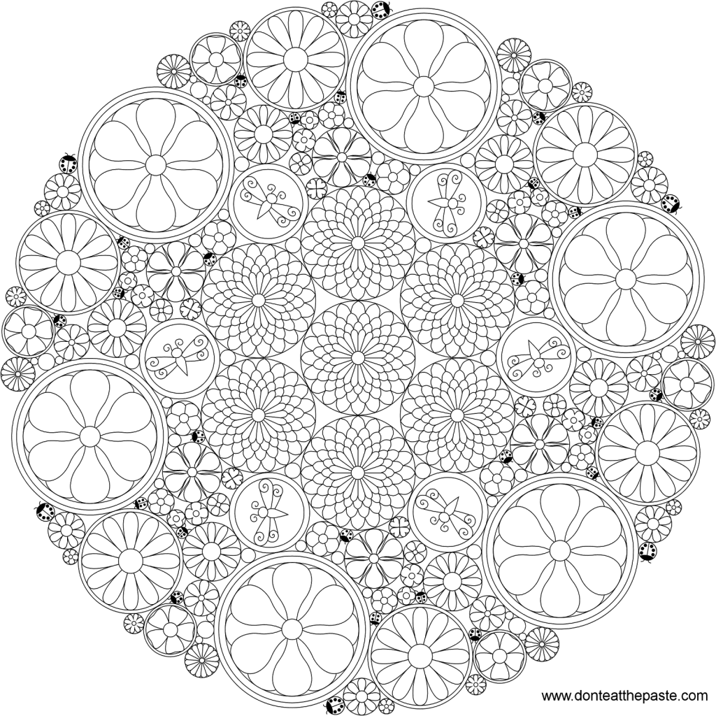 Mandalas et coloriages abstraits imprimables pour soulager le stress et aider à méditer  Flower-Mandala-Coloring-Pages-Free-Printable2-1024x1024