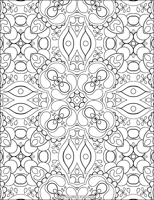 Mandalas et coloriages abstraits imprimables pour soulager le stress et aider à méditer  Free-adult-coloring-page-abstract-pattern