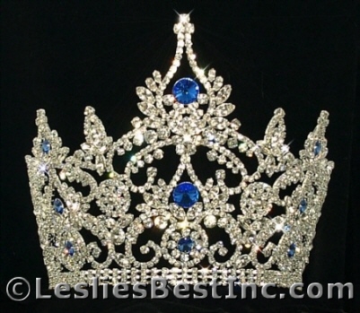تيجان ملكية  امبراطورية فاخرة Large_Silver_Pageant_Blue_Sapphire_Rhinestone_Swarovski_Crystal_Crowns_and_Tiaras_wm