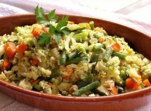 الأرز الجزائري، أرز بالخضر Cuisine-algerienne-riz-legu-300x221