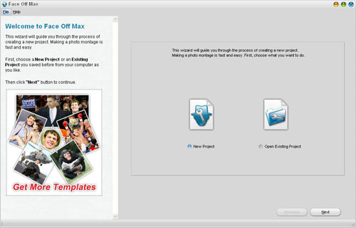 CoolwareMax Face Off Max 3.0.9.6 لتغير الوجه في الصور Screen1.small