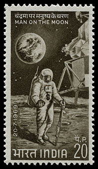 AstroPhilathélie - Page 10 India_1969_moon_mi_487