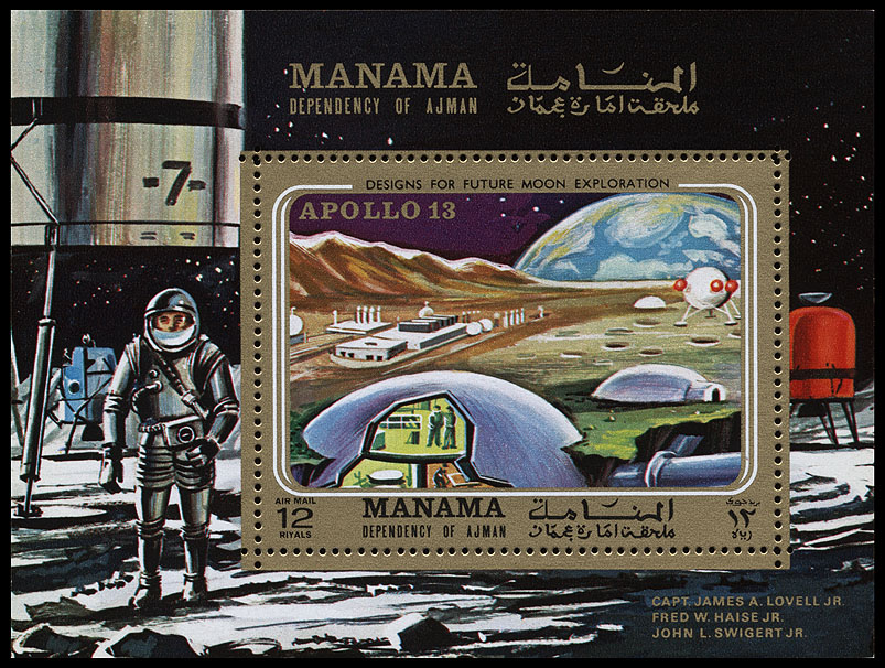 AstroPhilathélie - Page 9 Manama_1970_apollo_13_mi_block_63a
