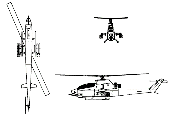 الطائرات المروحيه والهيلوكبتر والحومات القتاليه Ah-1w
