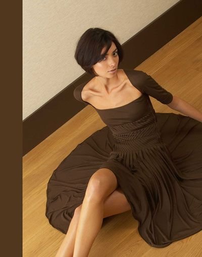 فساتين السهره باللون البني انيقه و ناعمه WomensGraemeBlackBrownDressAW06x