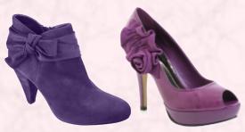 تشكيلة احذية وفساتين و شنط واو Purple-bow-rose-shoe