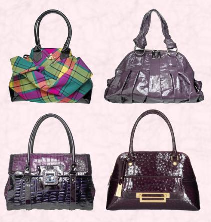 Women's Stylish Handbags Croc-textures-purple-bags