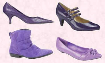 تشكيلة احذية وفساتين و شنط واو Low-purple-shoes-boots