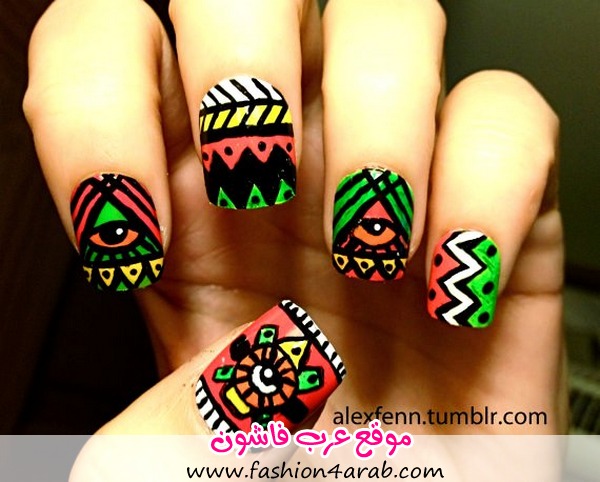 موضه صيف 2013: اخر صيحات موضة طلاء الاظافر Colorful-cute-fashion-nails-Favim.com-663912