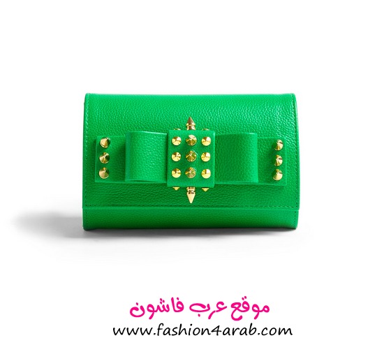 حقائب بنات بألوان منوعة Aila-Neon-Green-Mini-Spiked-Cross-Bow-Bag-338