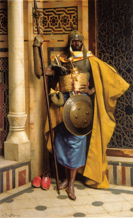 مقططفات من الرسم الأسلامي ( الجزء الأول ) Ludwig_Deutsch_ThePalaceGuard1892