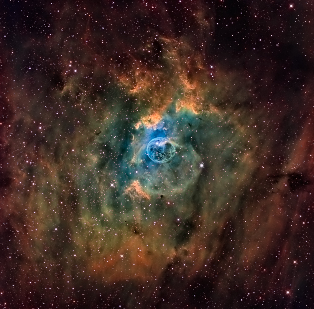 NGC7635,  La bulle en SHO avec le 20" , 30 heures de poses  Photo36h