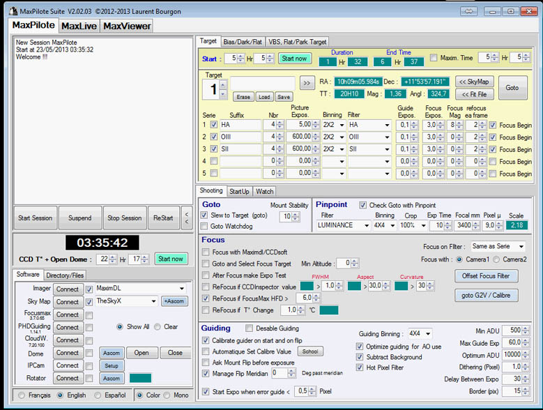 MaxPilote : Soft pour gérer vos soirées avec Maxim DL/FocusMax/Pinpoint/PHDGuiding - Page 4 Maxpilote1