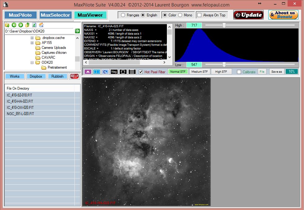 MaxPilote : Soft pour gérer vos soirées avec Maxim DL/FocusMax/Pinpoint/PHDGuiding - Page 4 Maxviewer