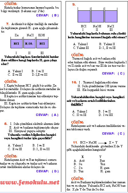 Asit & Baz ve Tuzlar [RESIMLI VE YAZILI KONU ANLATIMLAR COZUMLU TESTLER NORMAL TESTLER] Asit5