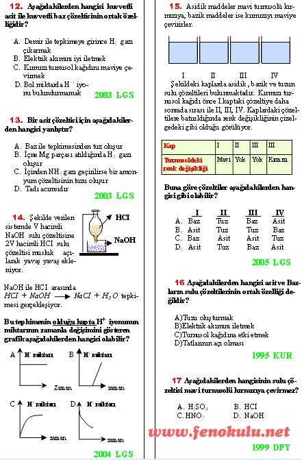 Asit & Baz ve Tuzlar [RESIMLI VE YAZILI KONU ANLATIMLAR COZUMLU TESTLER NORMAL TESTLER] Asit8