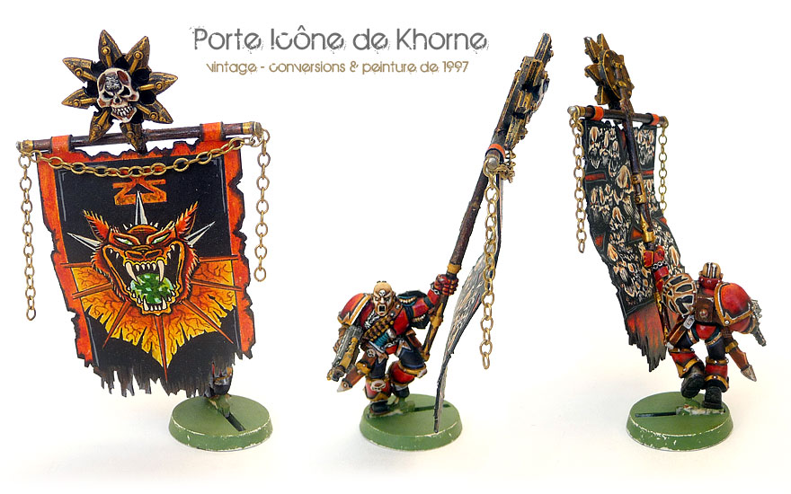 Bannières usées Porte-Icone-de-Khorne