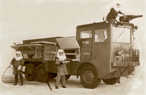 Force aérienne belge : crash truck American Lafrance 0-10 0-10