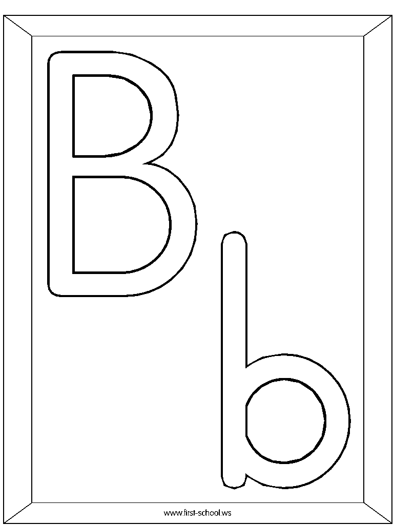 الحروف الانجليزية للتلوين Letter-b