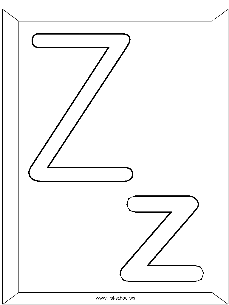 الحروف الانجليزية للتلوين Letter-z