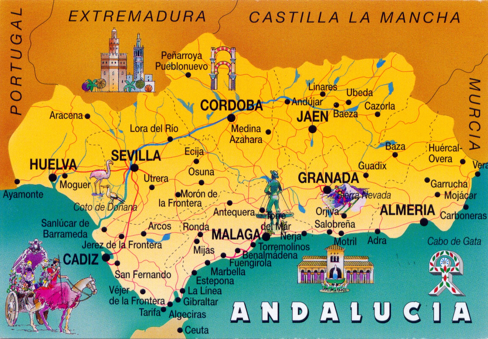 SLIKOVITI KALADONT - Page 7 SPAIN-Andalusia-map