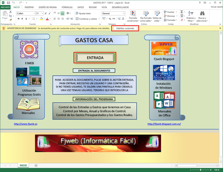 Gastos Casa 2017 - Archivo Excel que controla los gastos de Casa 000Inicio