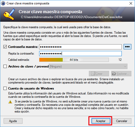 KeyPass - Guarda tus contraseñas encriptadas 020Clave