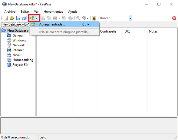 KeyPass - Guarda tus contraseñas encriptadas 026CrearEntrada
