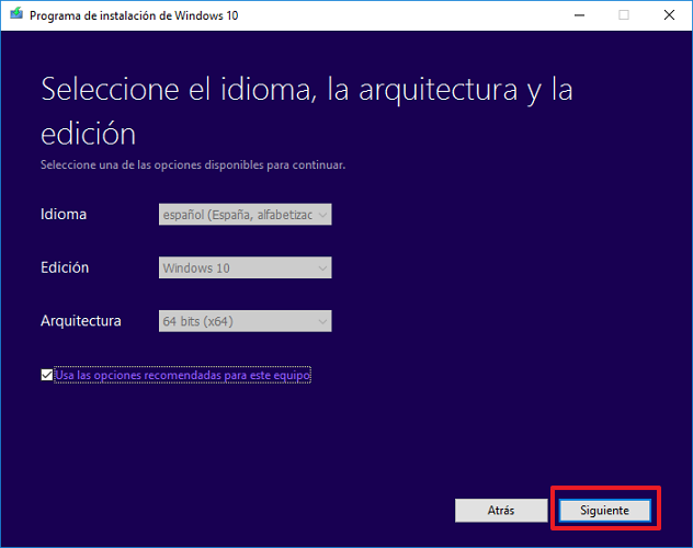 Creación de Medios de Instalación de Windows 10 ( DVD -ISO -Pendrive) IMG004