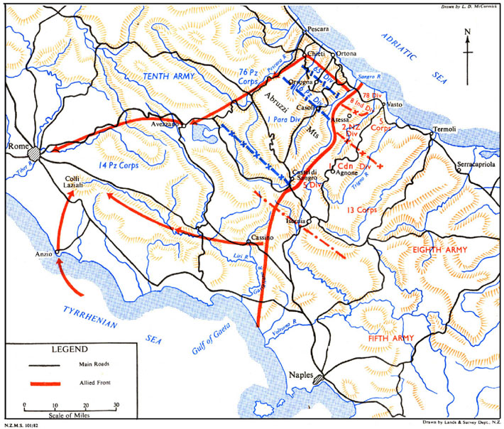 Introduccin a Montecassino Cassino-Nov1943map