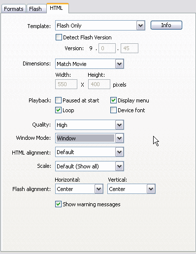 Publish Settings (Yayınlama Ayarları) Ublish3