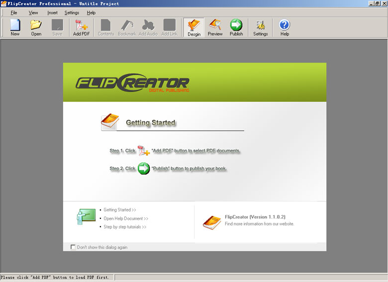 للمنشورات الالكترونية FlipCreator Enterprise 2.2.6.1 Main