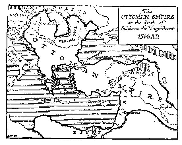 empire - L'Empire ottoman Ottomans1566map