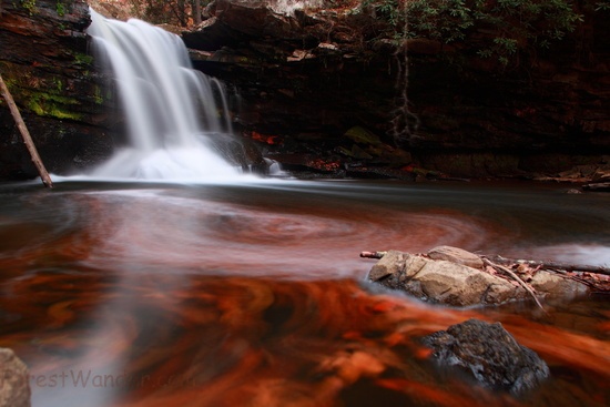 Autumn Waterfalls Nature Photography Firery-forest-waterfall-pool