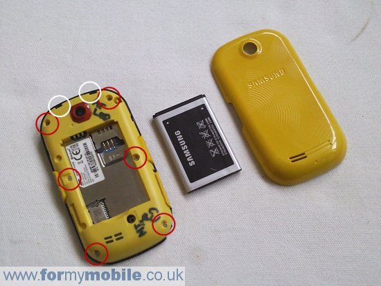 Samsung S3650 Genio disassembly S36501