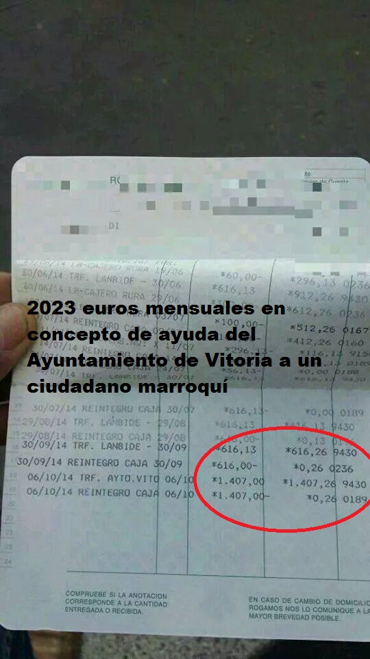 2023 euros mensuales en concepto de ayuda del Ayuntamiento de Vitoria a un ciudadano marroquí 7e353fa3259e779864841b8713561f