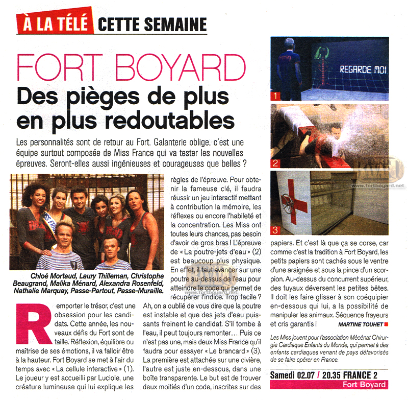 Tous les articles de presse sur Fort Boyard 2011 - Page 6 Telemagazine2011-1