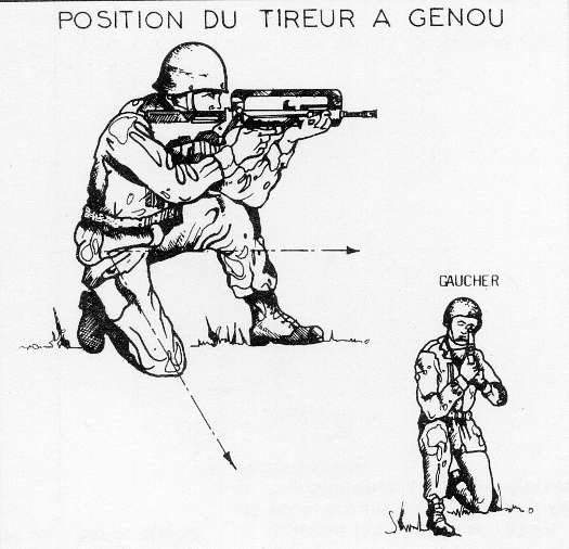 وضعيات القتال للمبتدئين Position%20du%20tireur%20Famas%20%E0%20genou